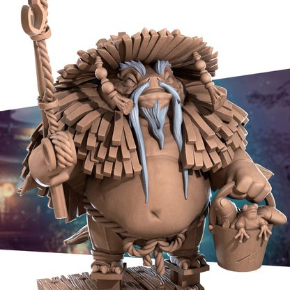 Temple Fisherman | TABLETOP SCALE | D&D TTRPG Miniature | Bite the Bullet | Unpainted, Unplated Resin 8k