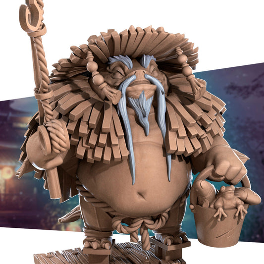 Temple Fisherman | TABLETOP SCALE | D&D TTRPG Miniature | Bite the Bullet | Unpainted, Unplated Resin 8k