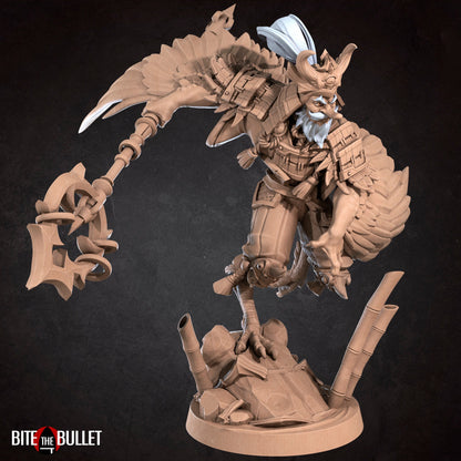 Tengu | TABLETOP SCALE | D&D TTRPG Miniature | Bite the Bullet | Unpainted, Unplated Resin 8k