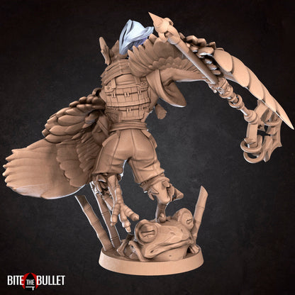 Tengu | TABLETOP SCALE | D&D TTRPG Miniature | Bite the Bullet | Unpainted, Unplated Resin 8k