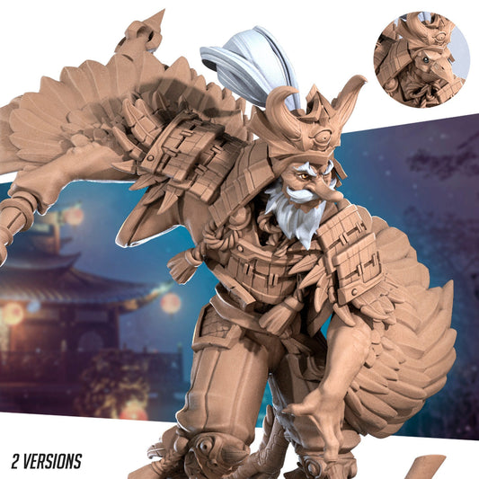 Tengu | TABLETOP SCALE | D&D TTRPG Miniature | Bite the Bullet | Unpainted, Unplated Resin 8k