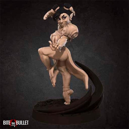 Exxotic Arilie | Halfling Monk Pinup SFW NSFW Model Miniature | Bite the Bullet