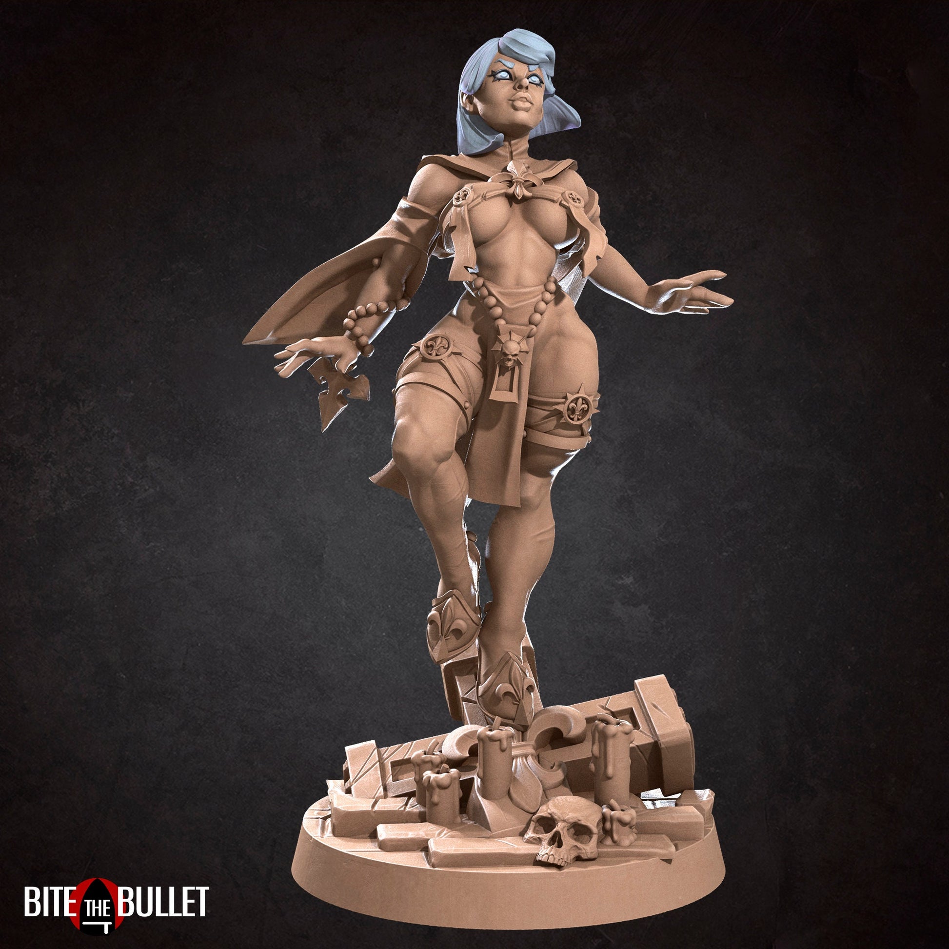 Exxotic Battle Sisters Cleric Priestess | Pinup SFW NSFW Model Miniature | Bite the Bullet