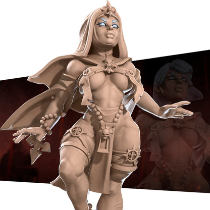 Exxotic Battle Sisters Cleric Priestess | Pinup SFW NSFW Model Miniature | Bite the Bullet