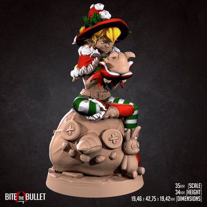 Exxotic Jingle Christmas Elf | Pinup Model Miniature | Bite the Bullet