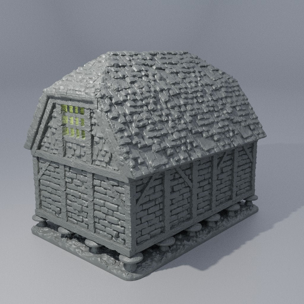 Medieval Granary | D&D TTRPG Playable 3D Printed Building Terrain Scenery | MiniatureLand