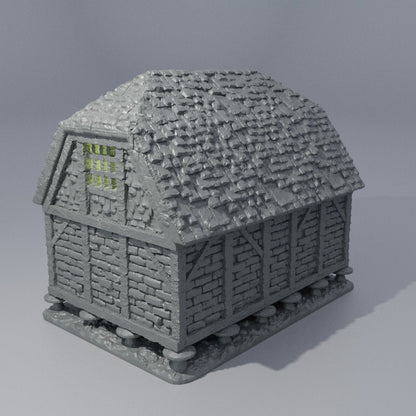 Medieval Granary | D&D TTRPG Playable 3D Printed Building Terrain Scenery | MiniatureLand