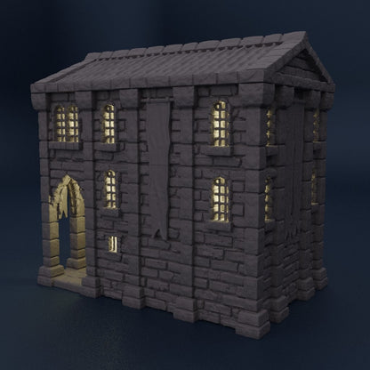 Medieval Bank | D&D TTRPG Playable 3D Printed Building Terrain Scenery | MiniatureLand