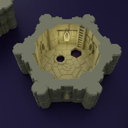 Dwarf Bombard Tower | D&D TTRPG Playable 3D Printed Building Terrain Scenery | MiniatureLand