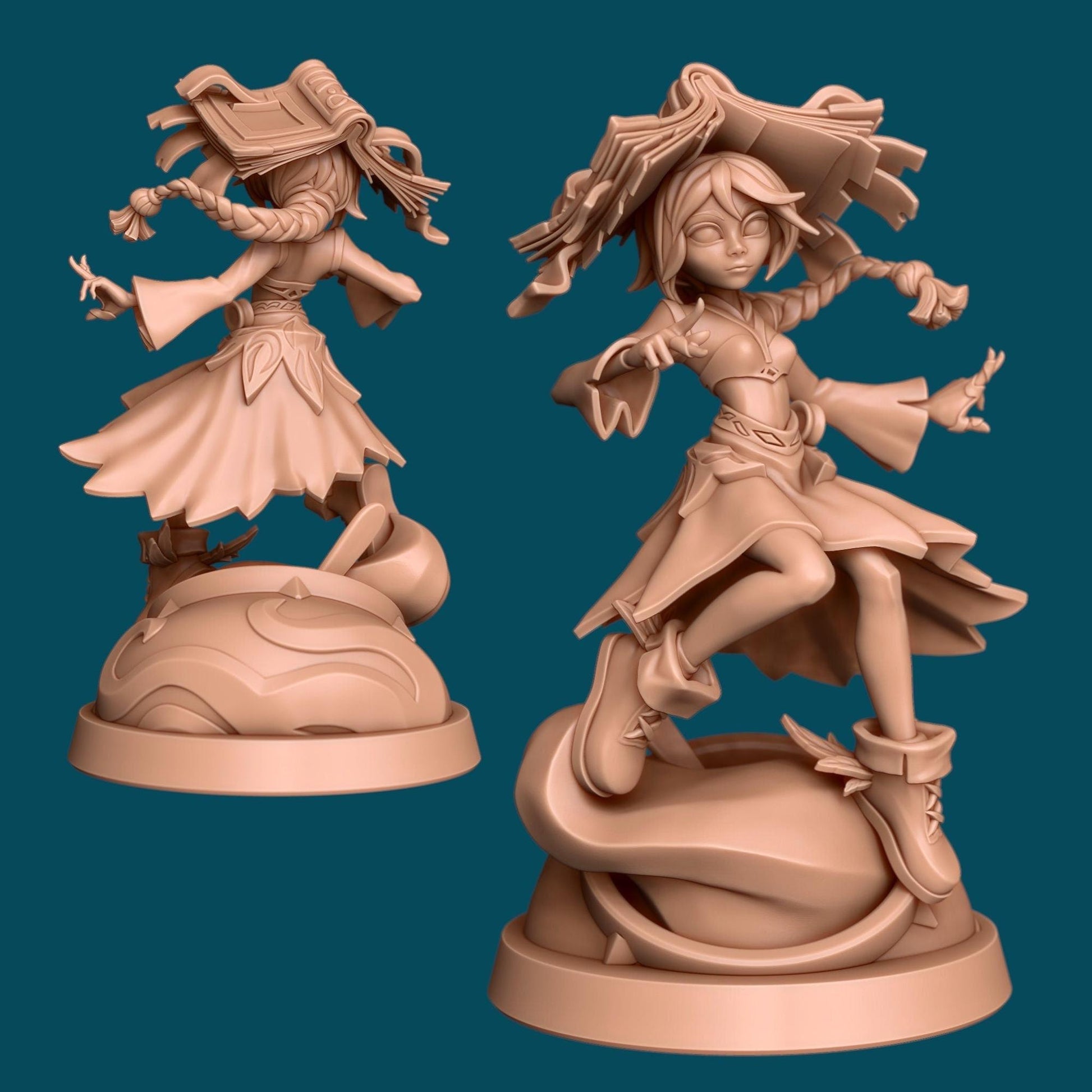The Little Witch | Tabletop & Display Scales | D&D TTRPG Miniature | Awkward Penguin Minis