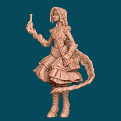 Gale a Shy Warlock | D&D TTRPG Miniature | Awkward Penguin Minis