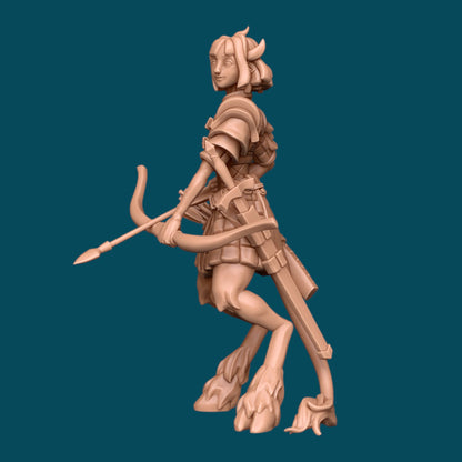 Petal a Tiefling Hunter, Faun, Ranger, Satyr | D&D TTRPG Miniature | Awkward Penguin Minis
