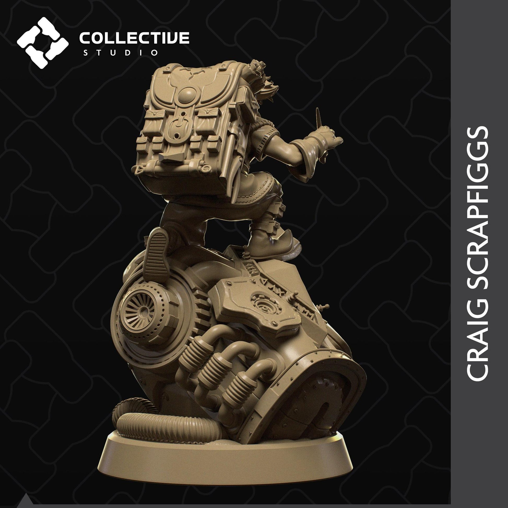 Craig Scrapfiggs, Gnome Artificer | Tabletop Gaming Mini or Display Figure | Collective Studio