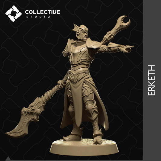 Erketh, Dragon Knight | Tabletop Gaming Mini or Display Figure | Collective Studio