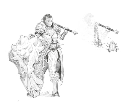 Julieta, Shieldmaiden, Scarred Warrior | Tabletop Gaming Mini or Display Figure | Collective Studio