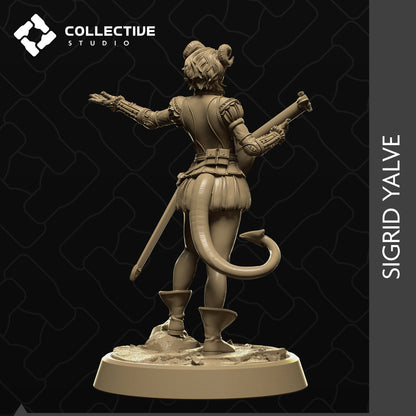Sigrid Yalve, Tiefling Bard | Tabletop Gaming Mini or Display Figure | Collective Studio