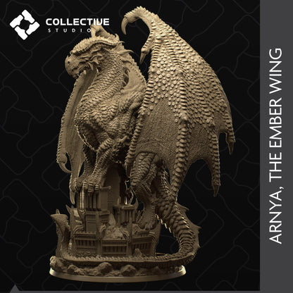 Arnya The Ember Wing, Dragon | Tabletop Gaming Mini or Display Figure | Collective Studio