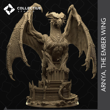 Arnya The Ember Wing, Dragon | Tabletop Gaming Mini or Display Figure | Collective Studio