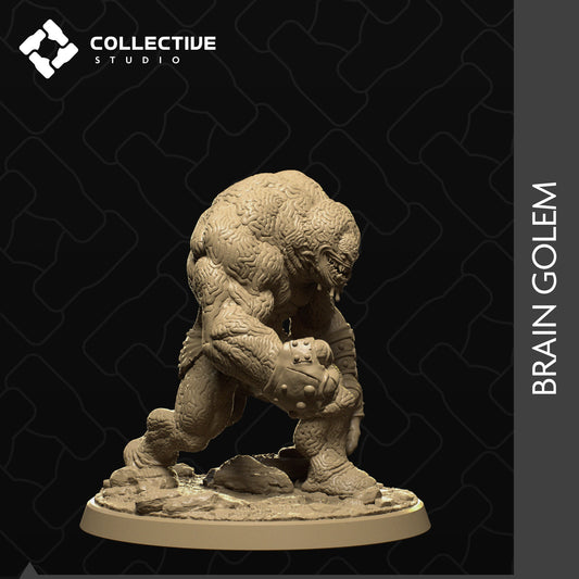 Brain Golem | Tabletop Gaming Mini or Display Figure | Collective Studio