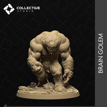 Brain Golem | Tabletop Gaming Mini or Display Figure | Collective Studio