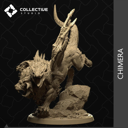 Chimera | D&D Tabletop Gaming Mini or Display Figure | Collective Studio