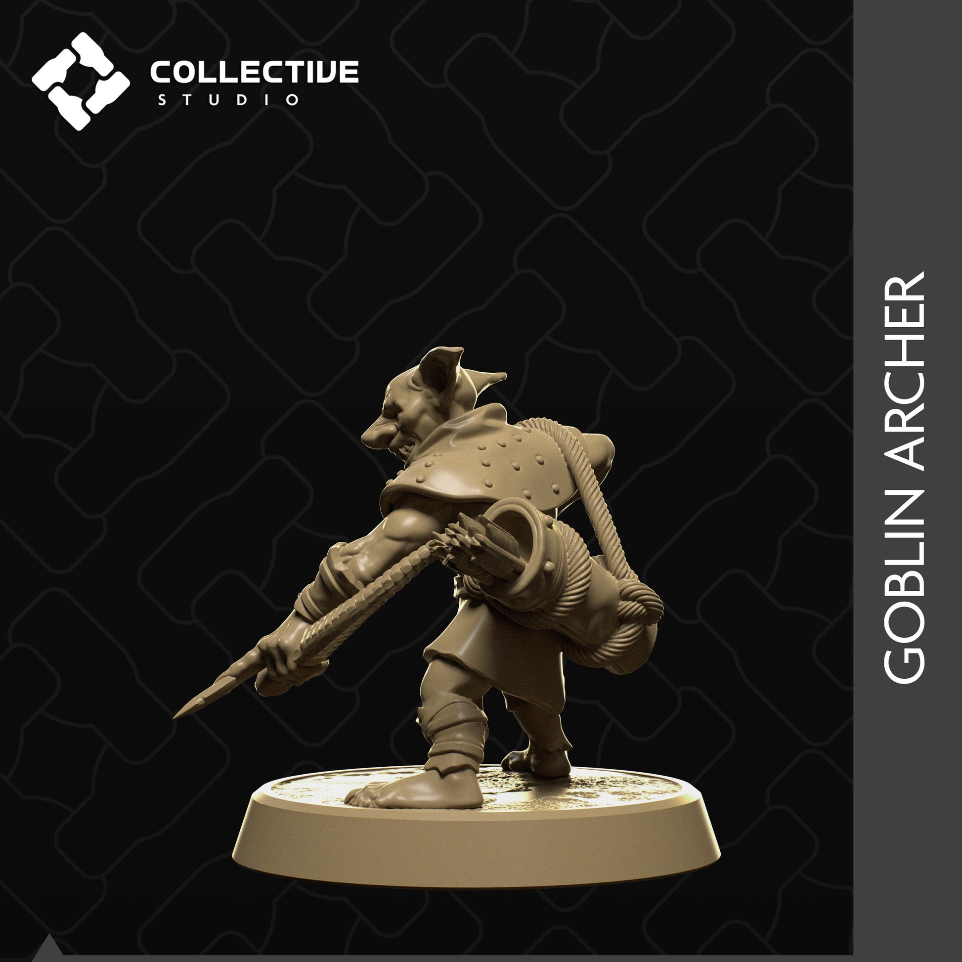 Goblin Archer | Tabletop Gaming Mini or Display Figure | Collective Studio