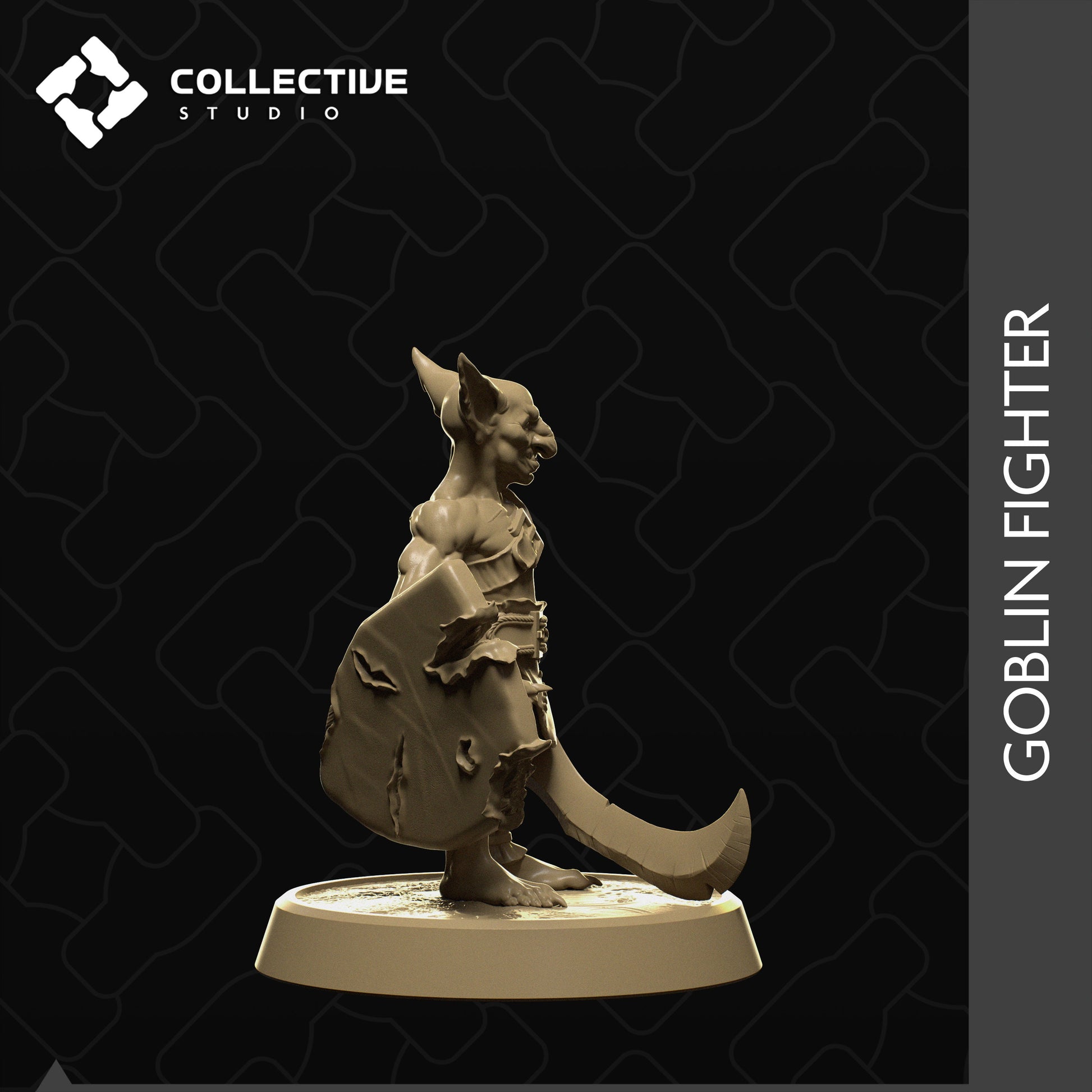 Goblin Fighter | Tabletop Gaming Mini or Display Figure | Collective Studio