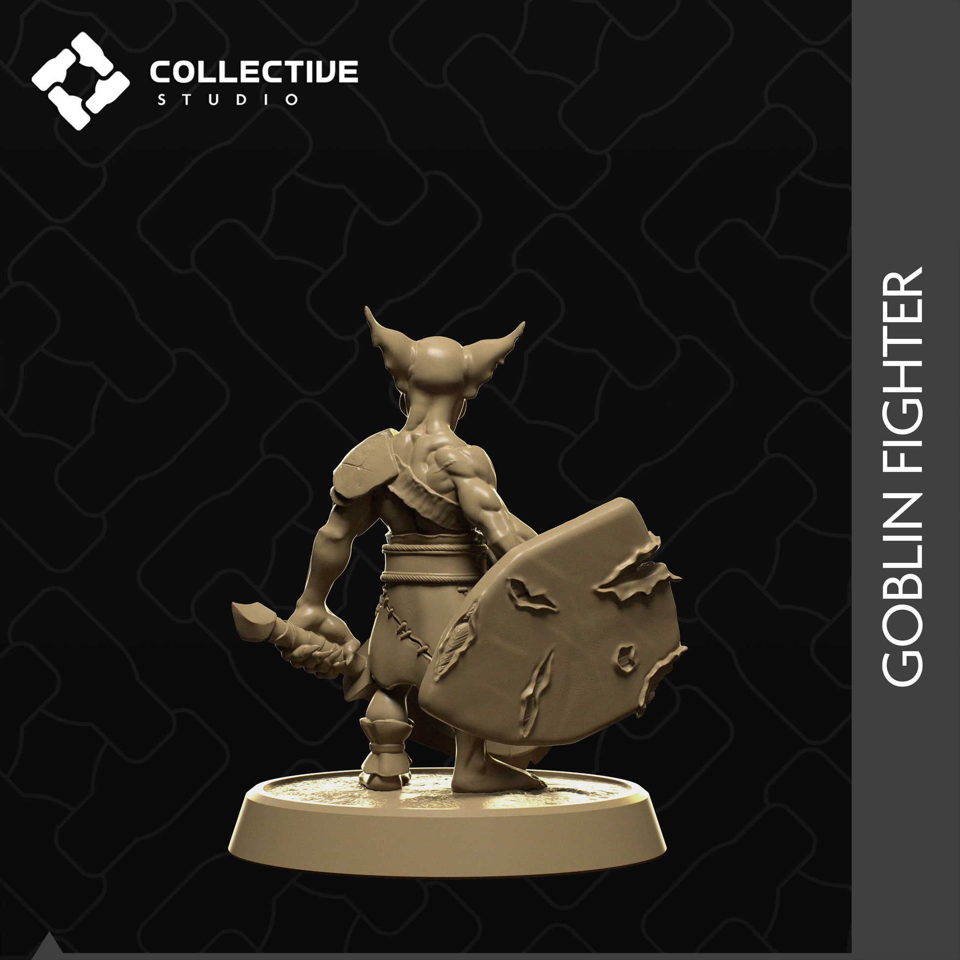 Goblin Fighter | Tabletop Gaming Mini or Display Figure | Collective Studio