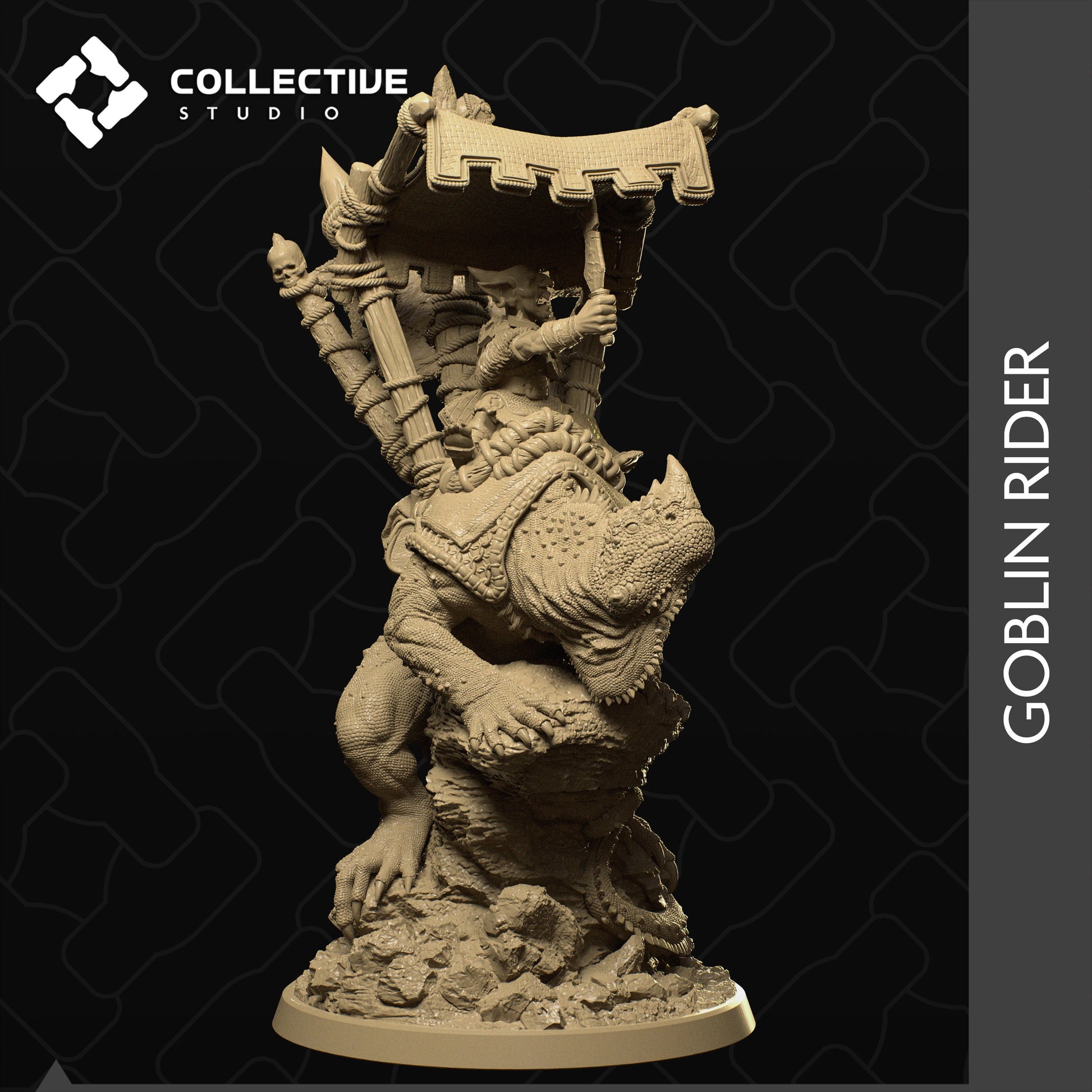 Goblin Rider | Tabletop Gaming Mini or Display Figure | Collective Studio