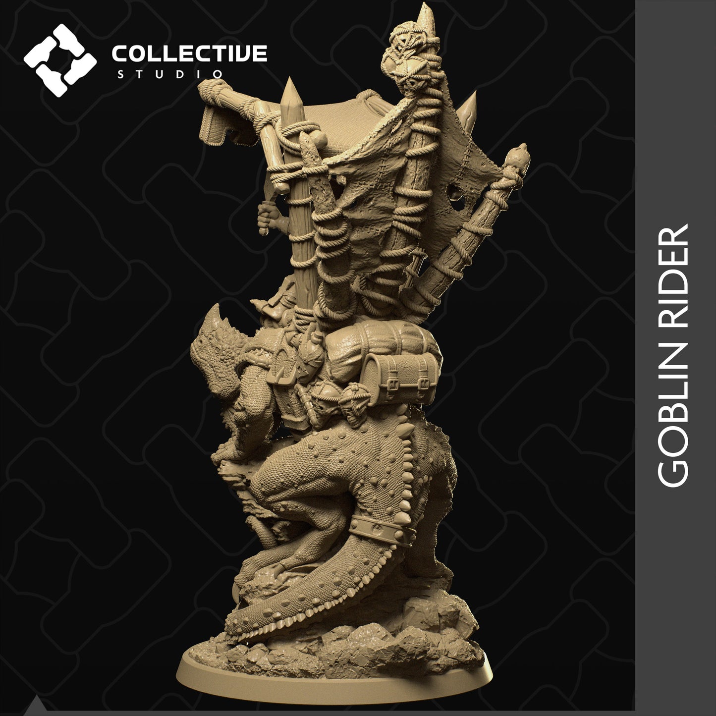 Goblin Rider | Tabletop Gaming Mini or Display Figure | Collective Studio