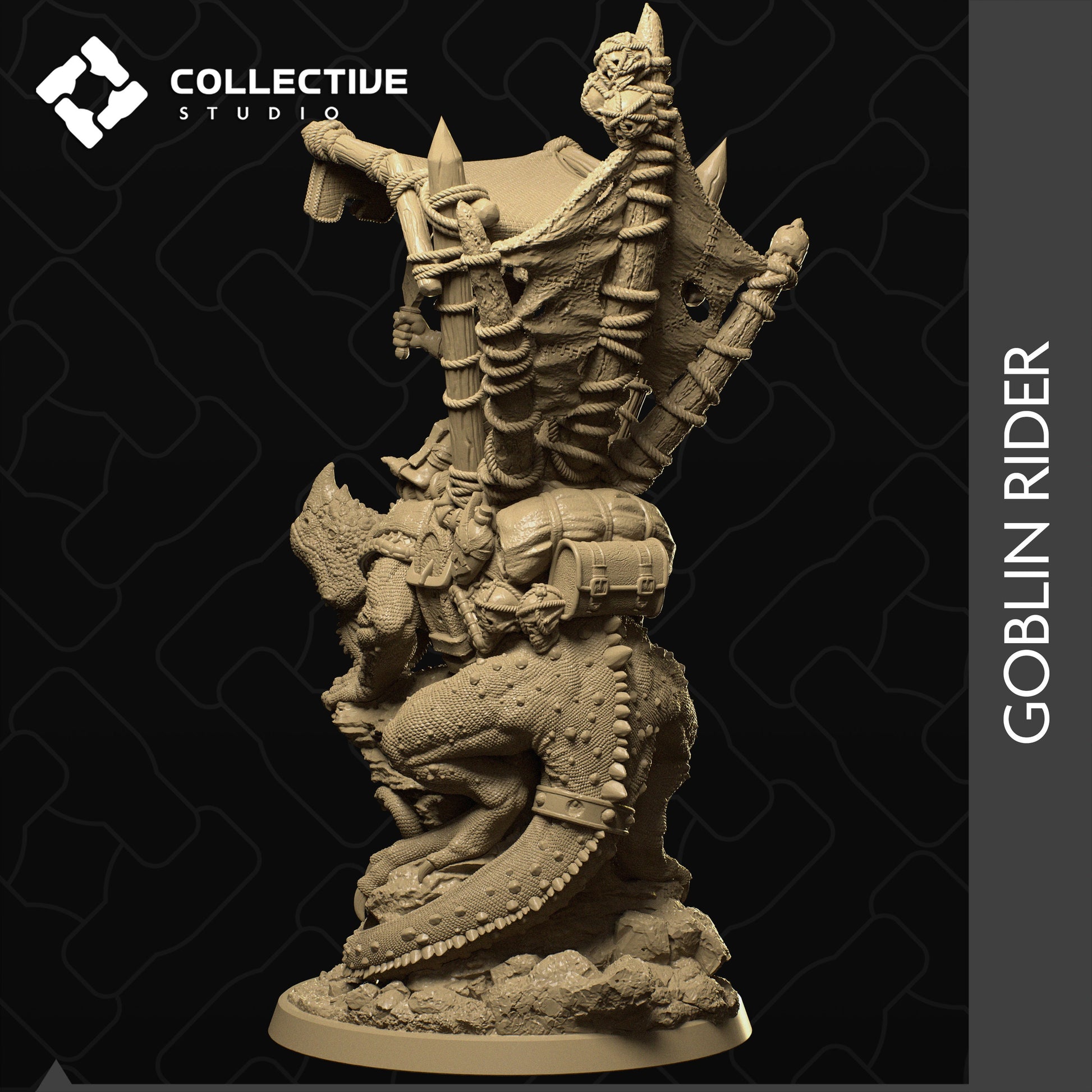 Goblin Rider | Tabletop Gaming Mini or Display Figure | Collective Studio