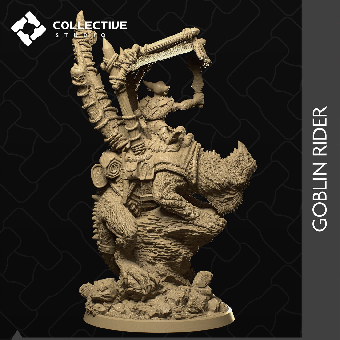 Goblin Rider | Tabletop Gaming Mini or Display Figure | Collective Studio