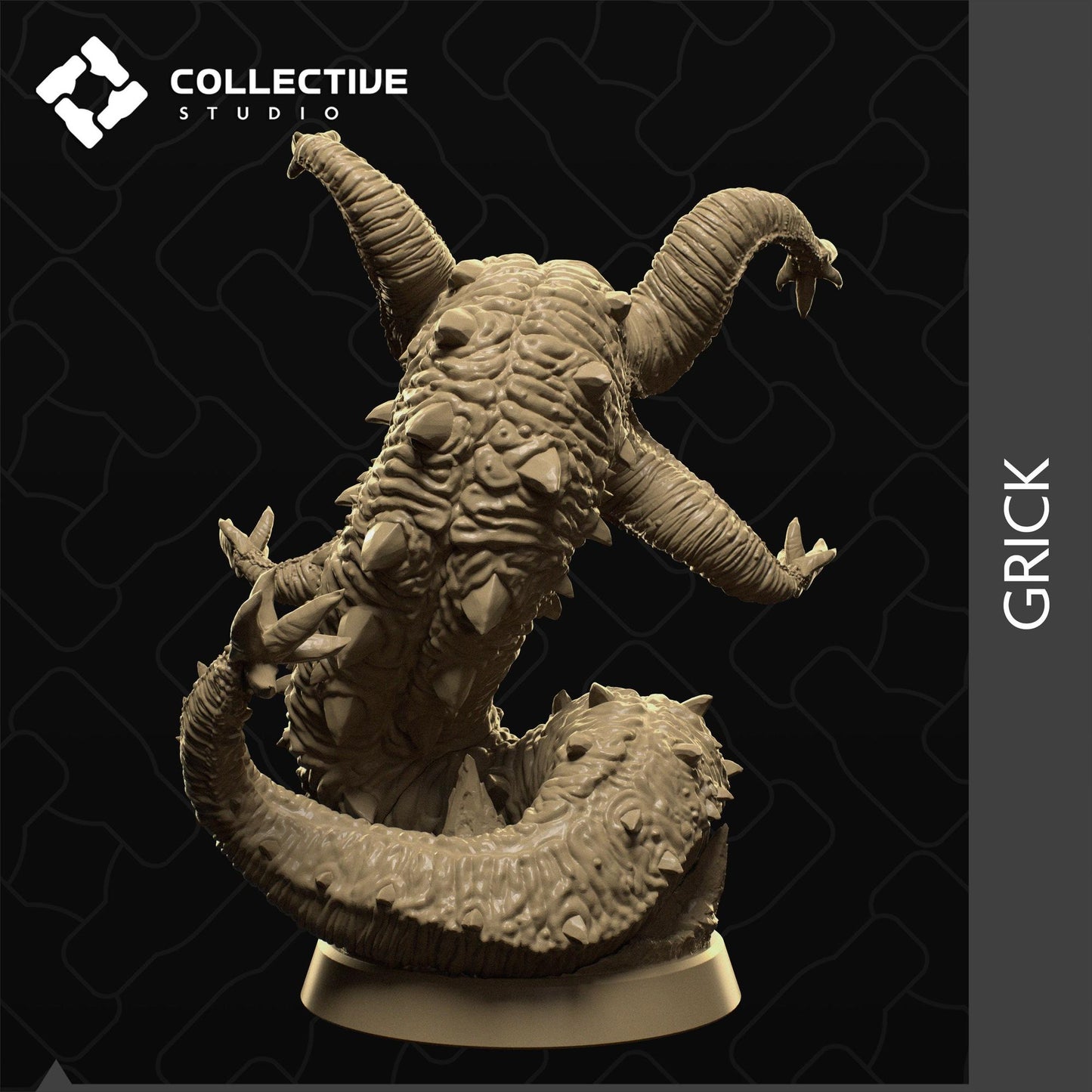 Grick, Underdark Monster | Tabletop Gaming Mini or Display Figure | Collective Studio