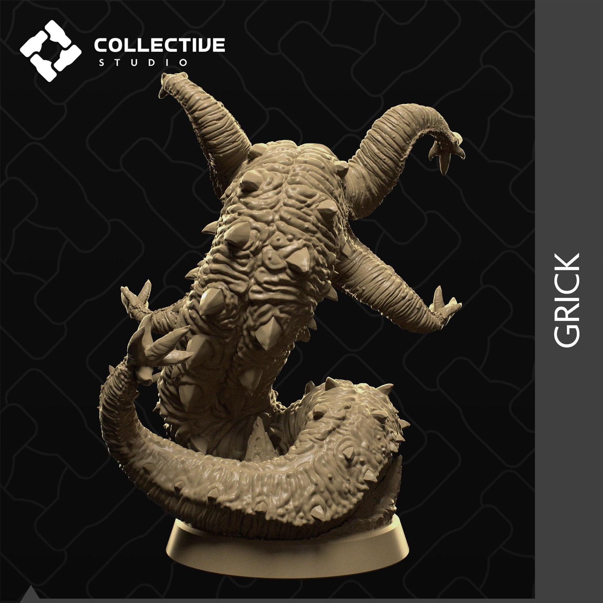 Grick, Underdark Monster | Tabletop Gaming Mini or Display Figure | Collective Studio
