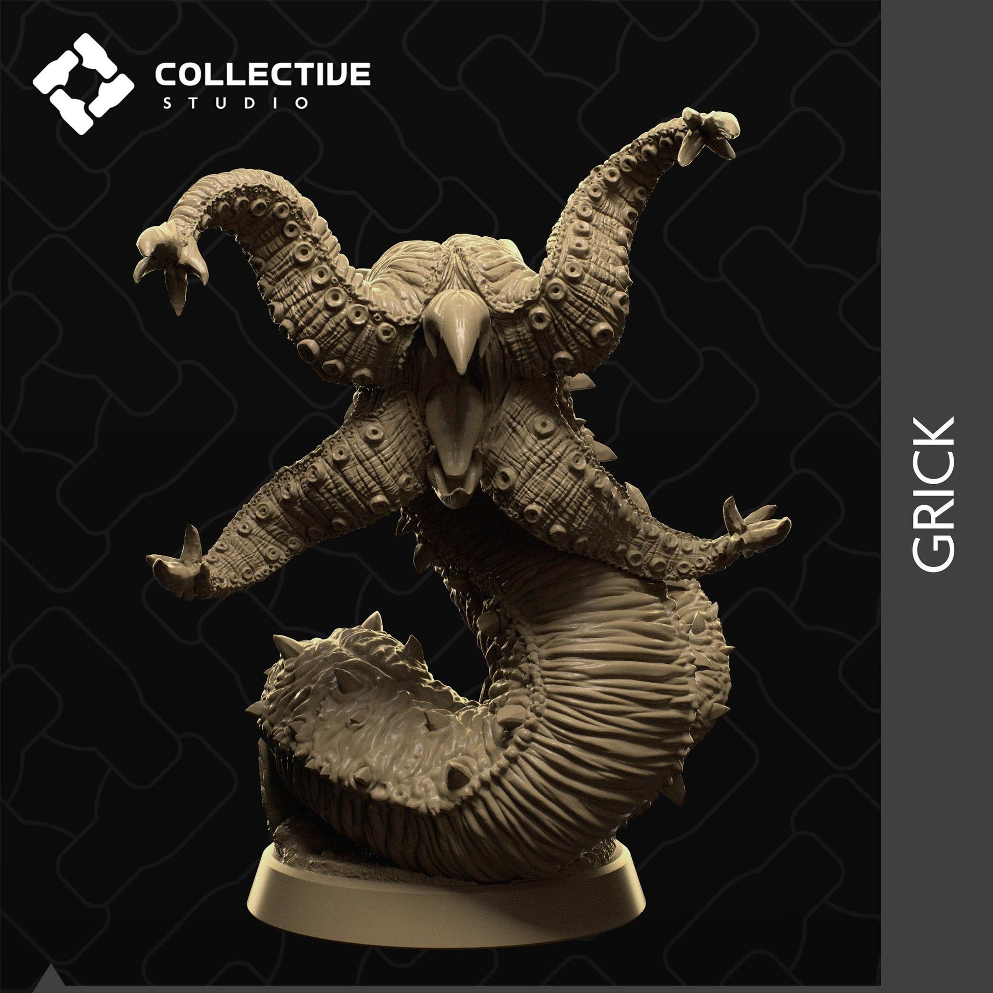 Grick, Underdark Monster | Tabletop Gaming Mini or Display Figure | Collective Studio