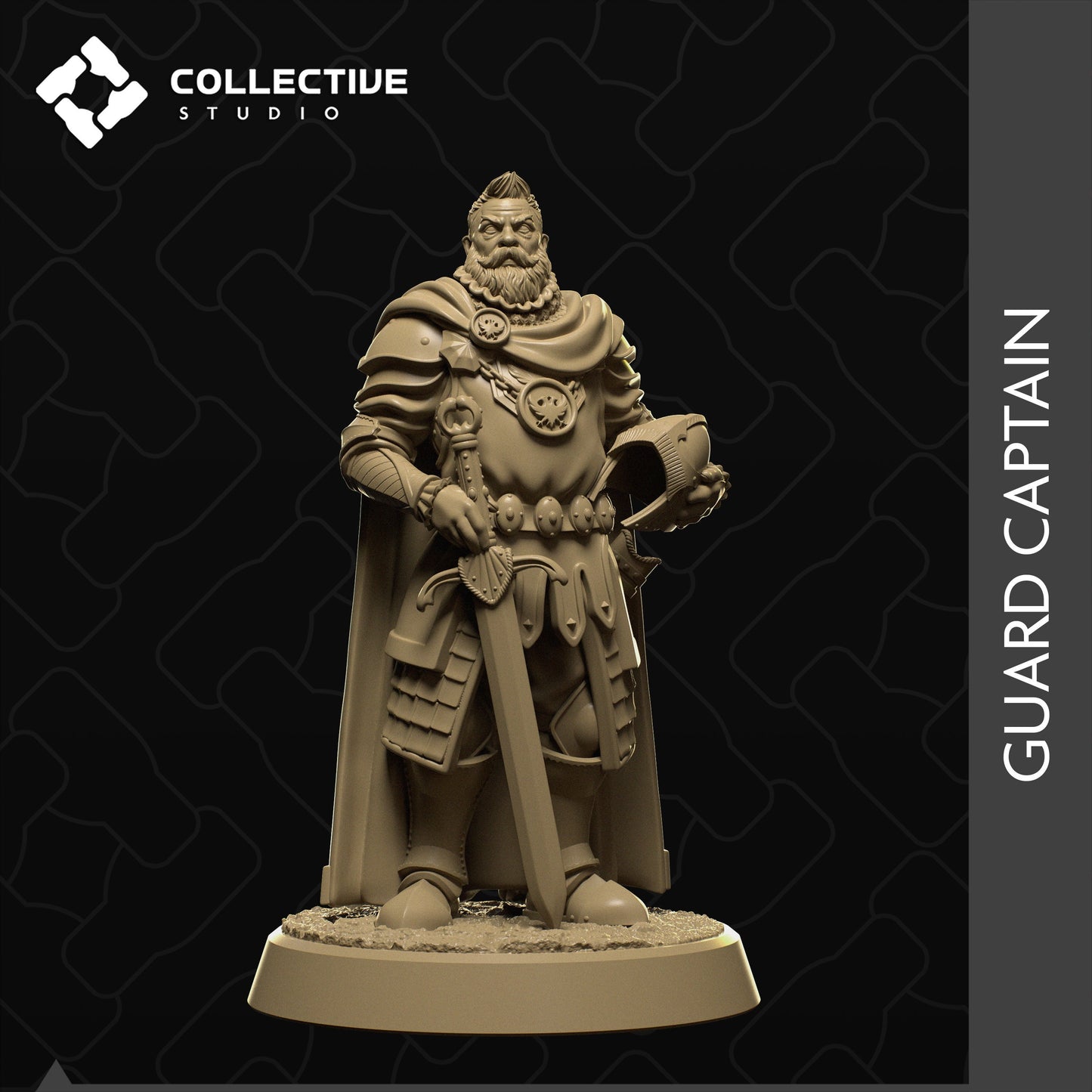 Guard Captain | Tabletop Gaming Mini or Display Figure | Collective Studio