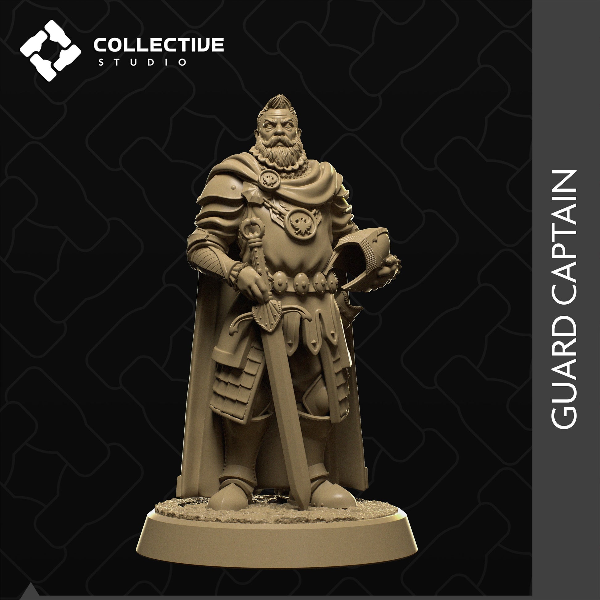 Guard Captain | Tabletop Gaming Mini or Display Figure | Collective Studio