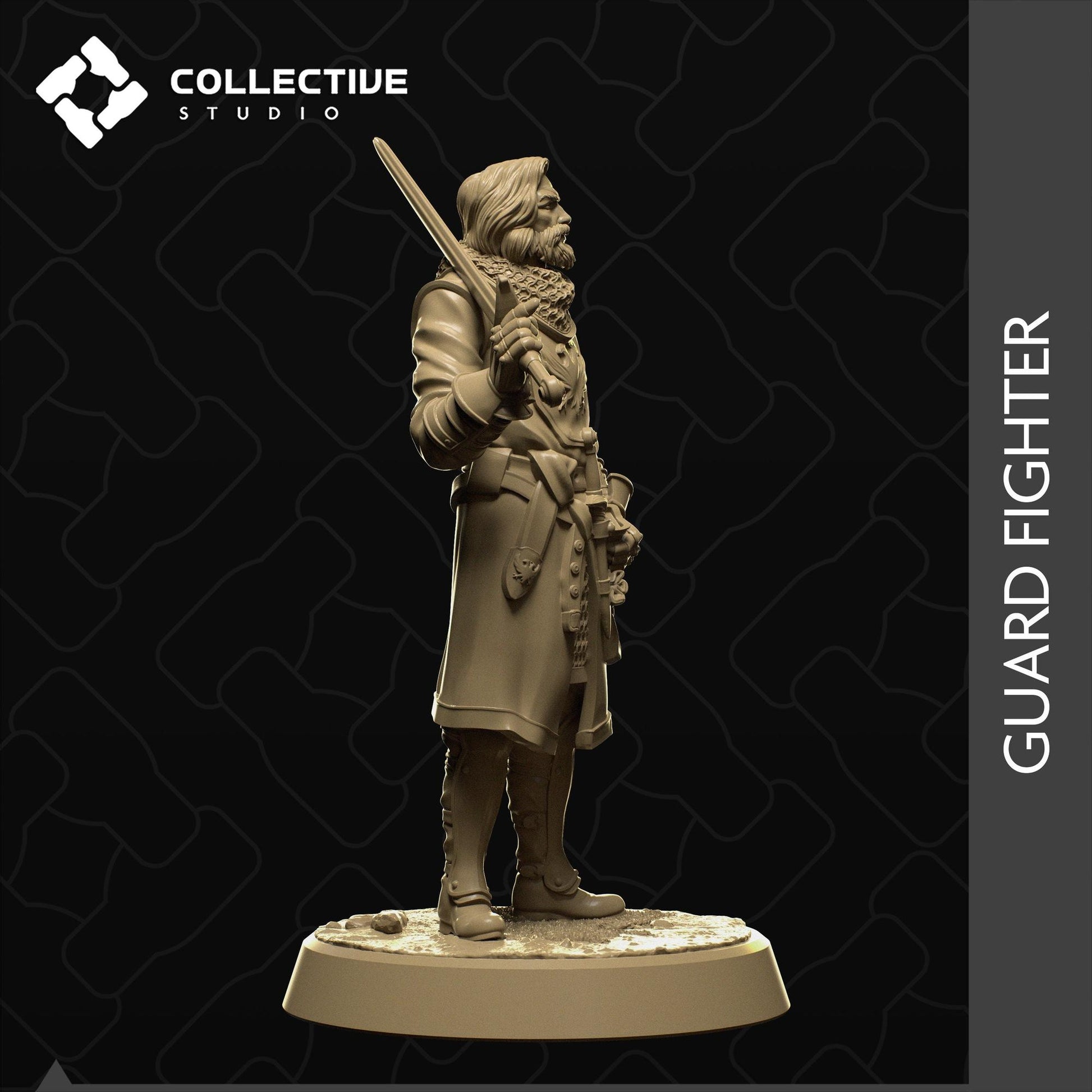 Guard Fighter | Tabletop Gaming Mini or Display Figure | Collective Studio
