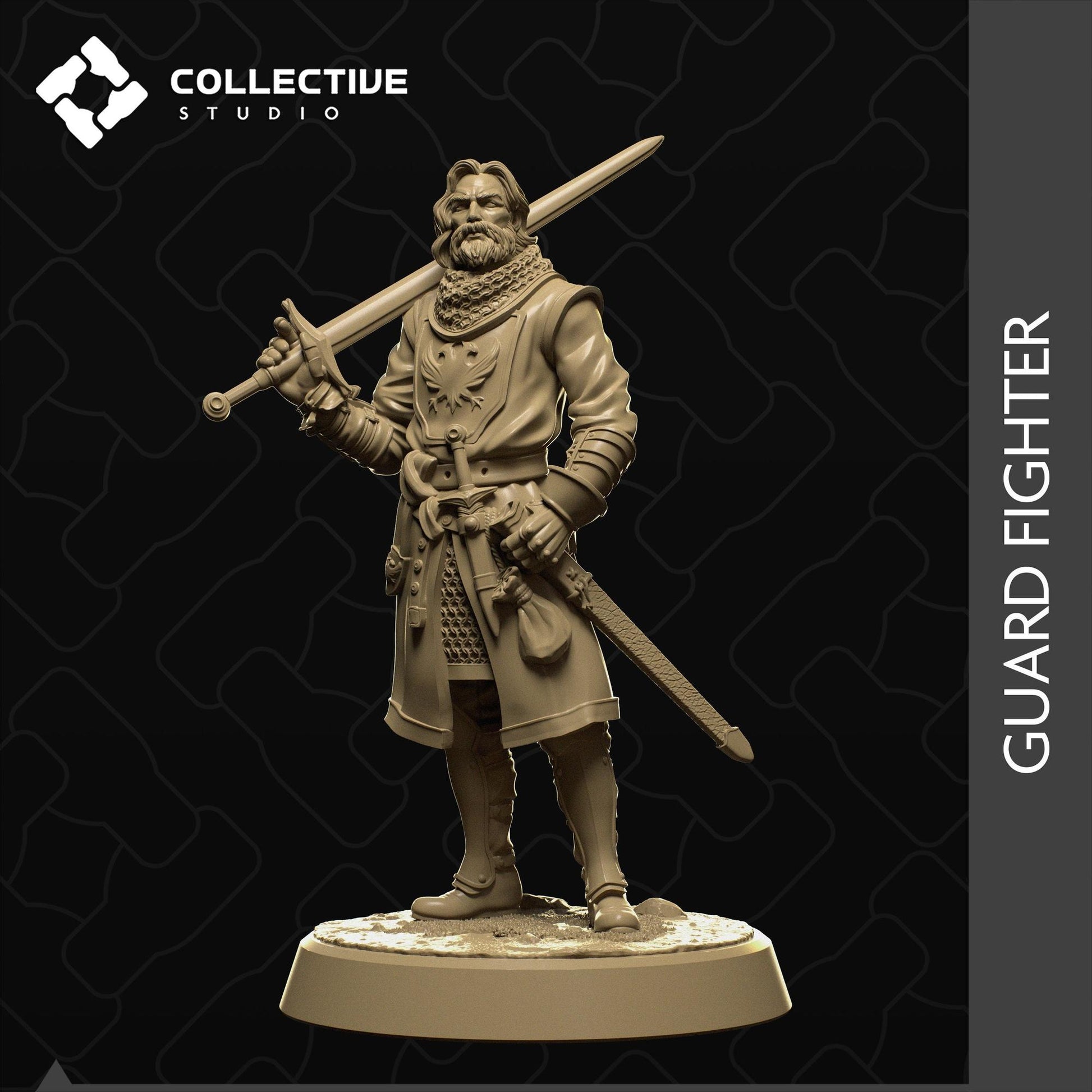 Guard Fighter | Tabletop Gaming Mini or Display Figure | Collective Studio