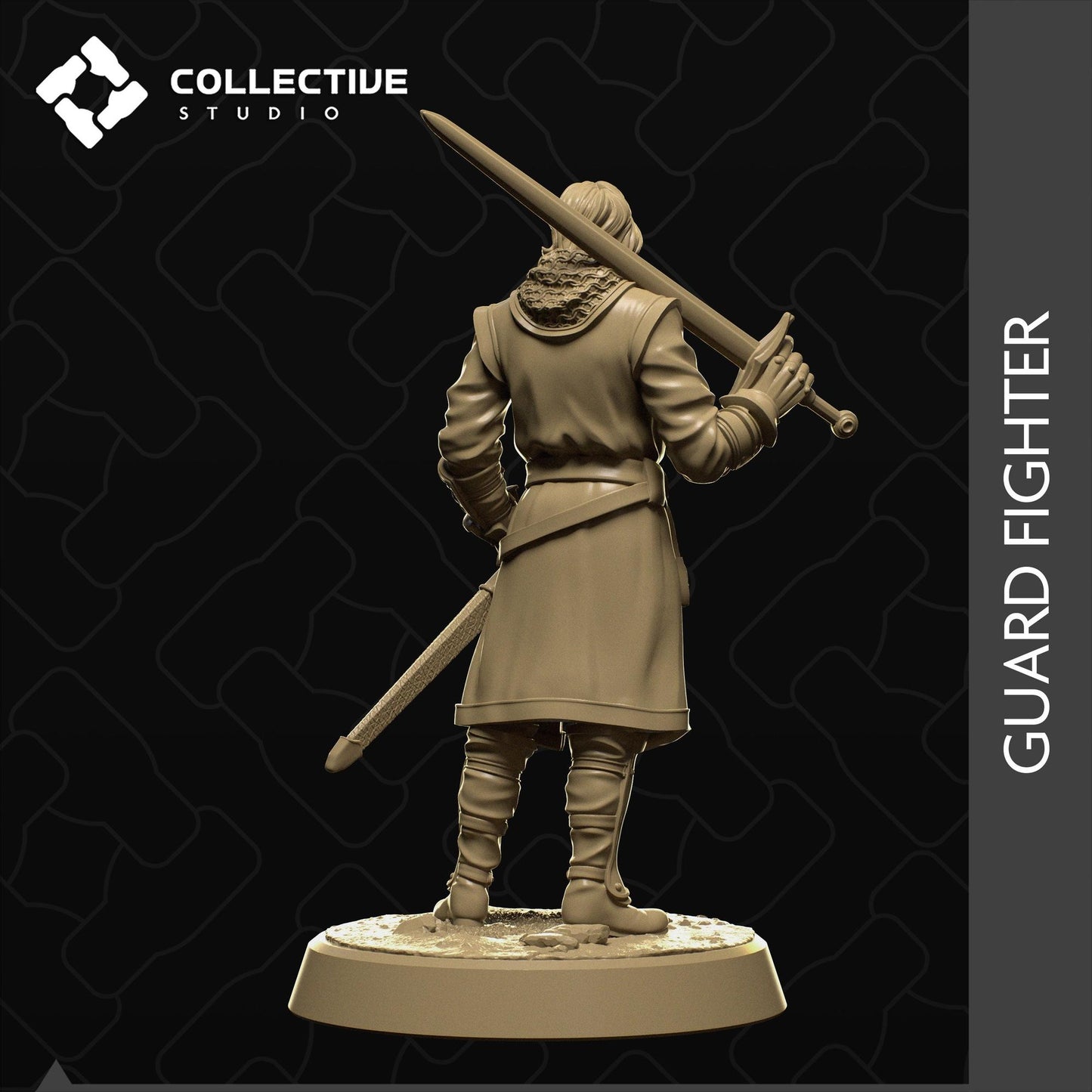 Guard Fighter | Tabletop Gaming Mini or Display Figure | Collective Studio