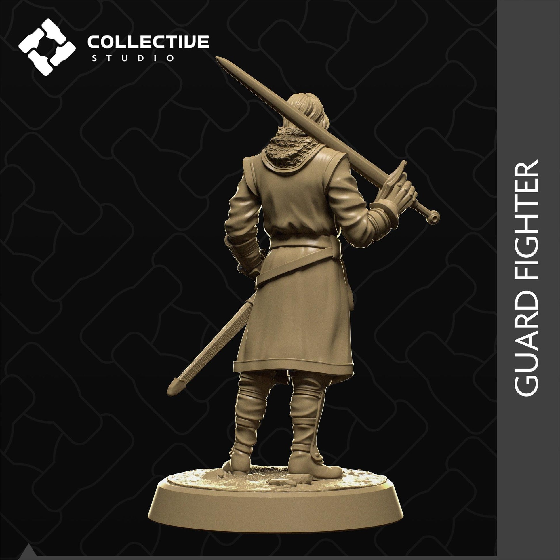 Guard Fighter | Tabletop Gaming Mini or Display Figure | Collective Studio