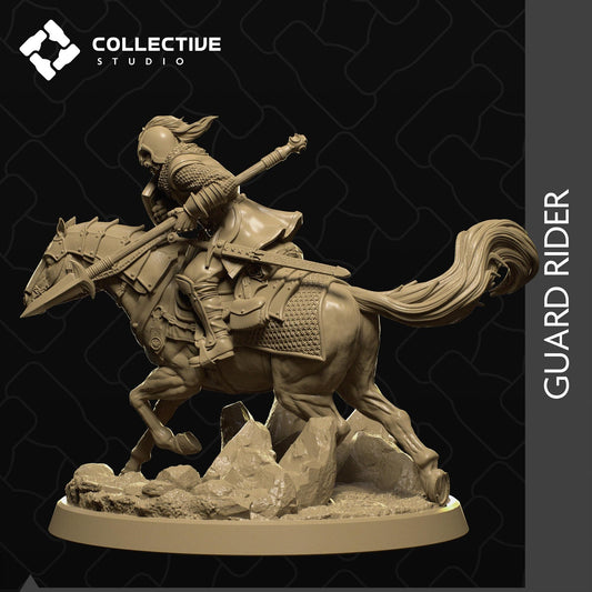 Guard Rider, Mounted Spearman | Tabletop Gaming Mini or Display Figure | Collective Studio