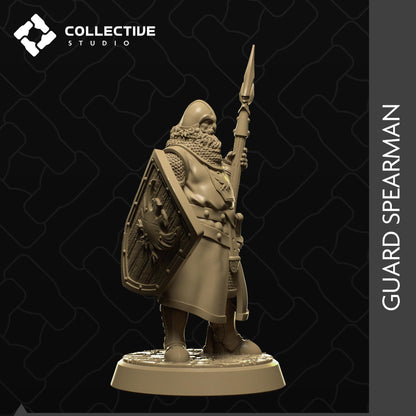 Guard Spearman | Tabletop Gaming Mini or Display Figure | Collective Studio