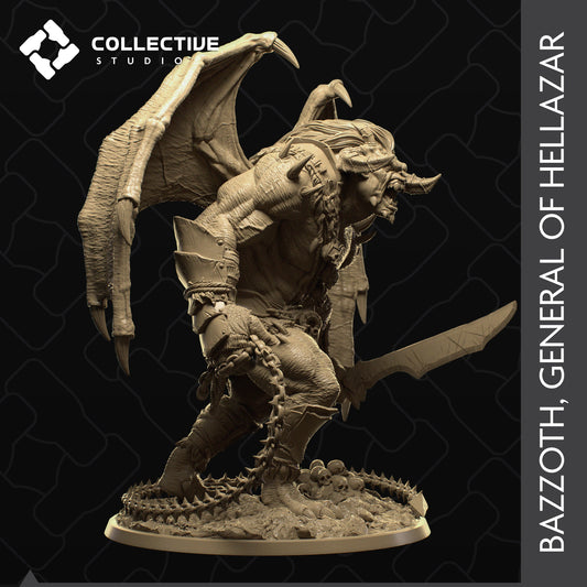 Bazzoth, General of Hellazar | Tabletop Gaming Mini or Display Figure | Collective Studio