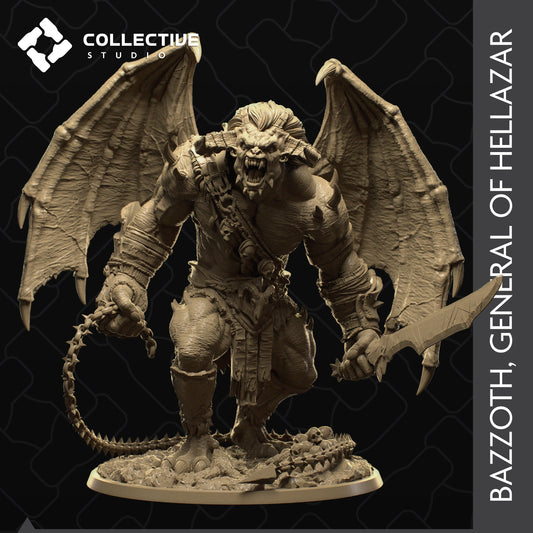 Bazzoth, General of Hellazar | Tabletop Gaming Mini or Display Figure | Collective Studio