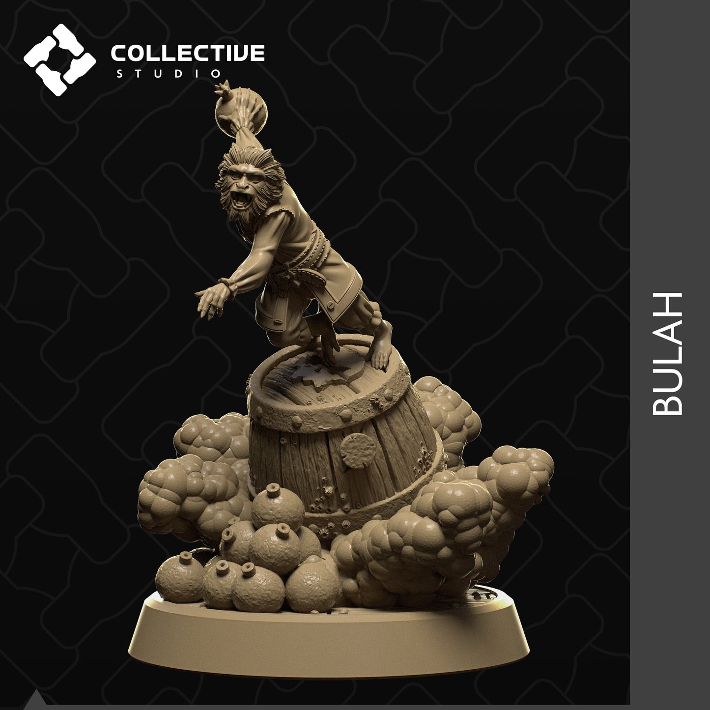 Bulah Monkey | Tabletop Gaming Mini or Display Figure | Collective Studio