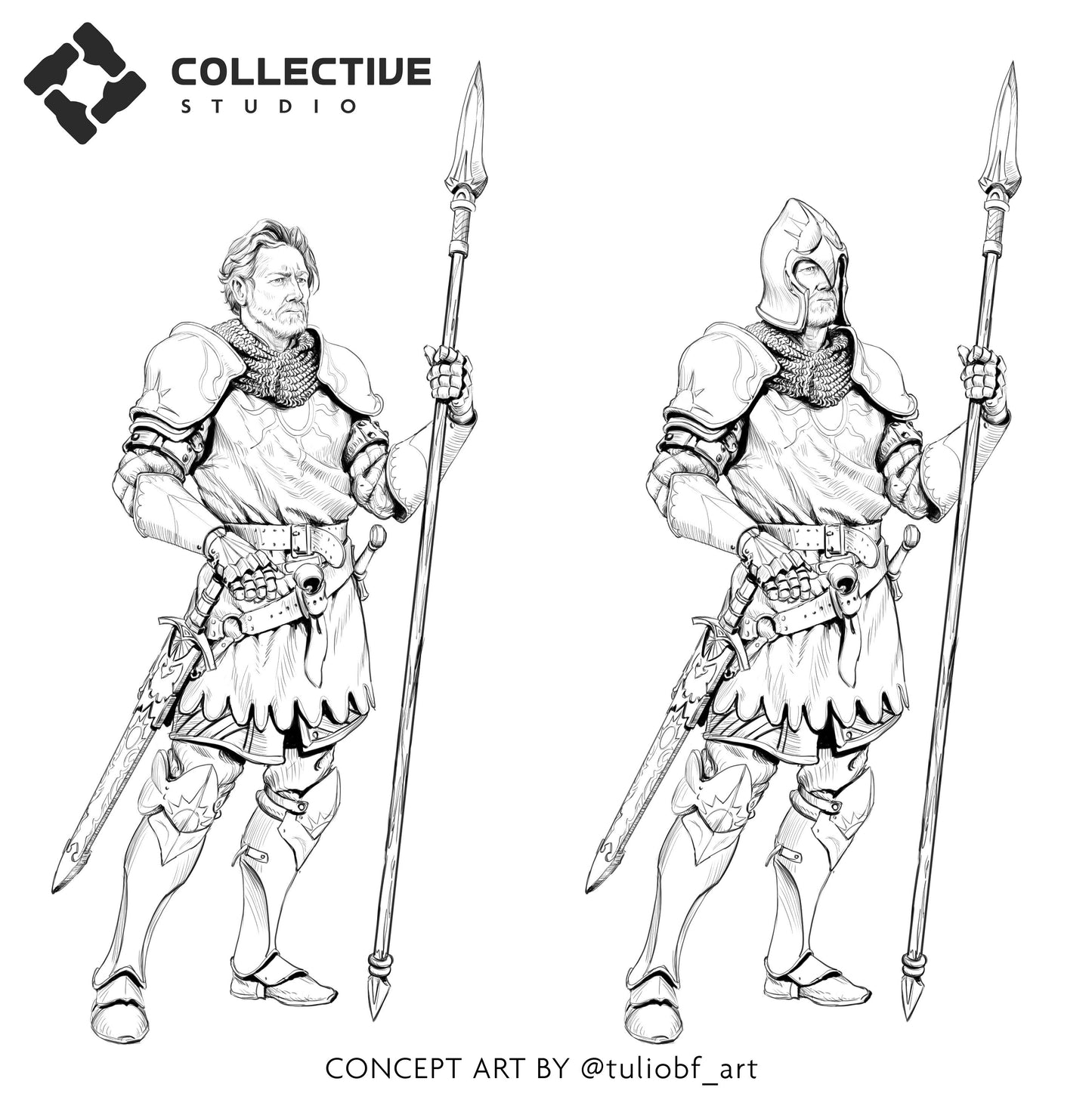 Goldenkeep Guard | Tabletop Gaming Mini or Display Figure | Collective Studio