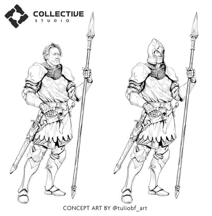 Goldenkeep Guard | Tabletop Gaming Mini or Display Figure | Collective Studio