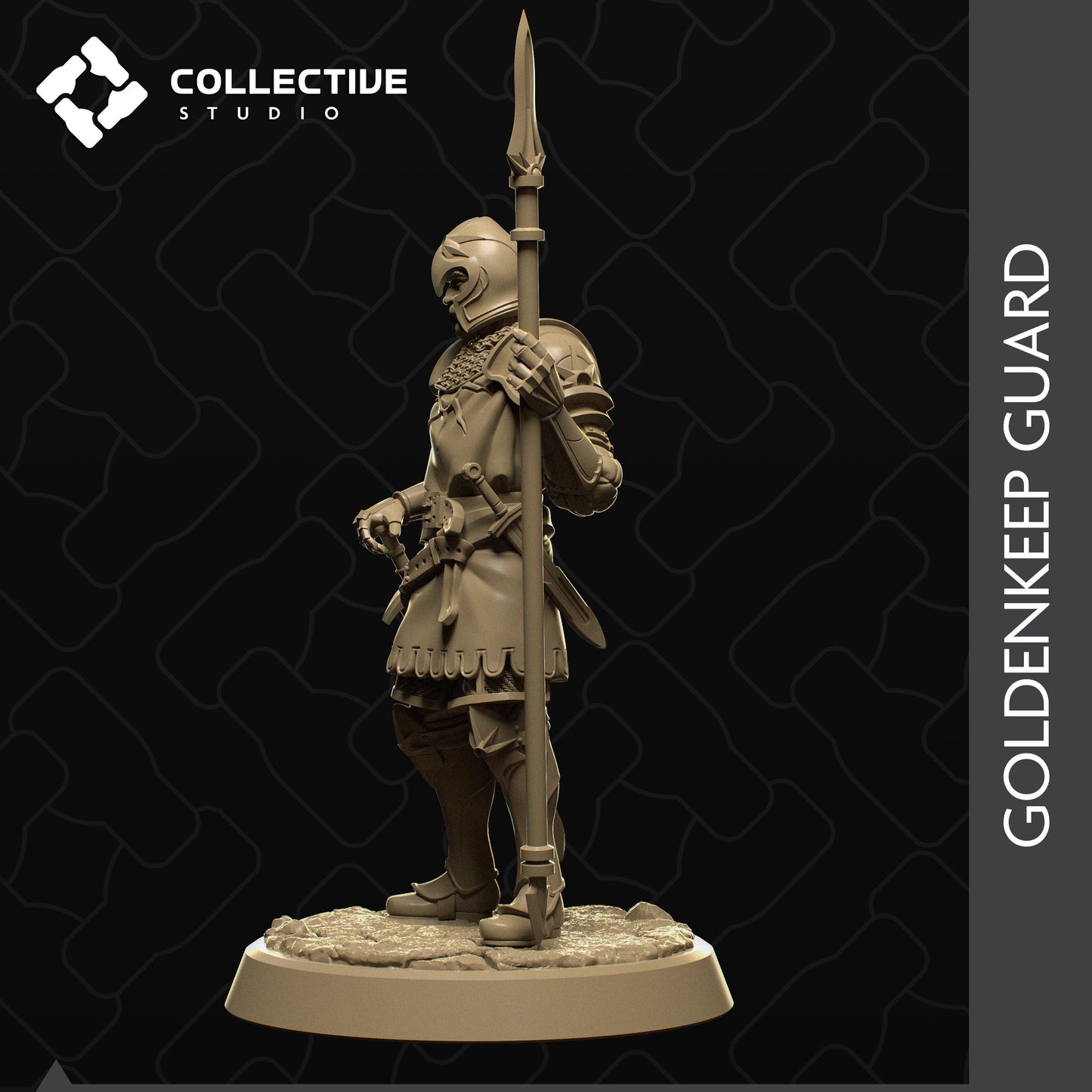 Goldenkeep Guard | Tabletop Gaming Mini or Display Figure | Collective Studio