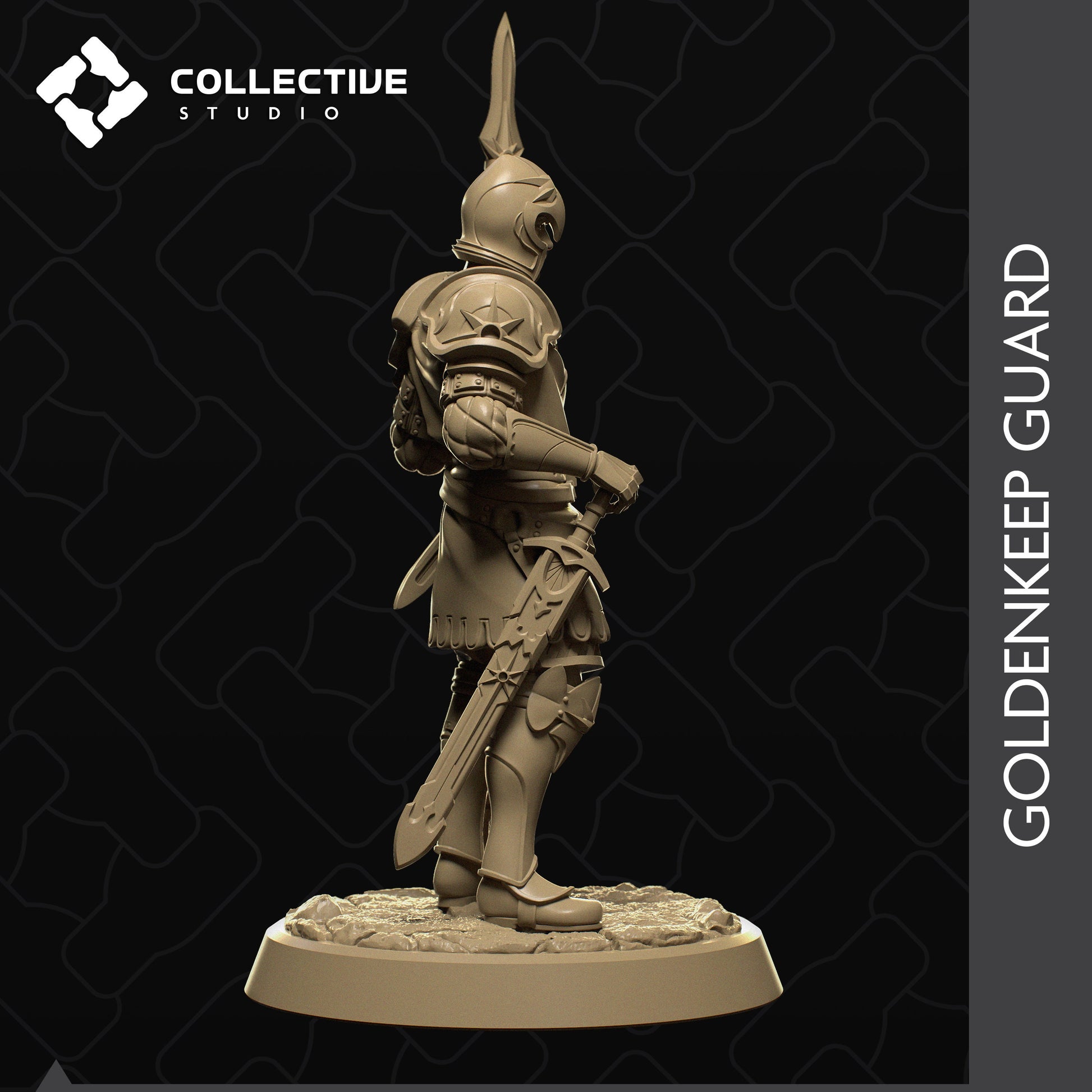 Goldenkeep Guard | Tabletop Gaming Mini or Display Figure | Collective Studio
